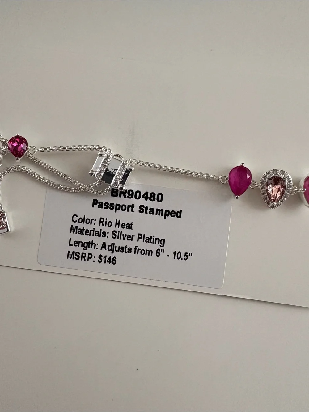 Bomb Party Summer26 Jewel Candy Passport Stamped Bracelet BR90480 Rio Heat
